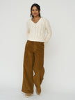 Organic Cotton Hedda Pants in Light Oak Corduroy