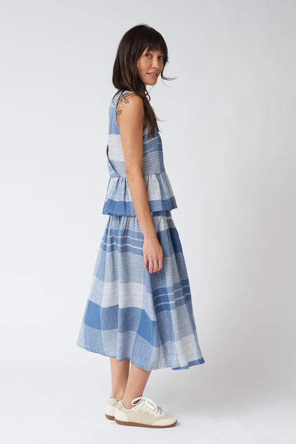 Allison Wonderland Osprey Blouse in Blue Plaid