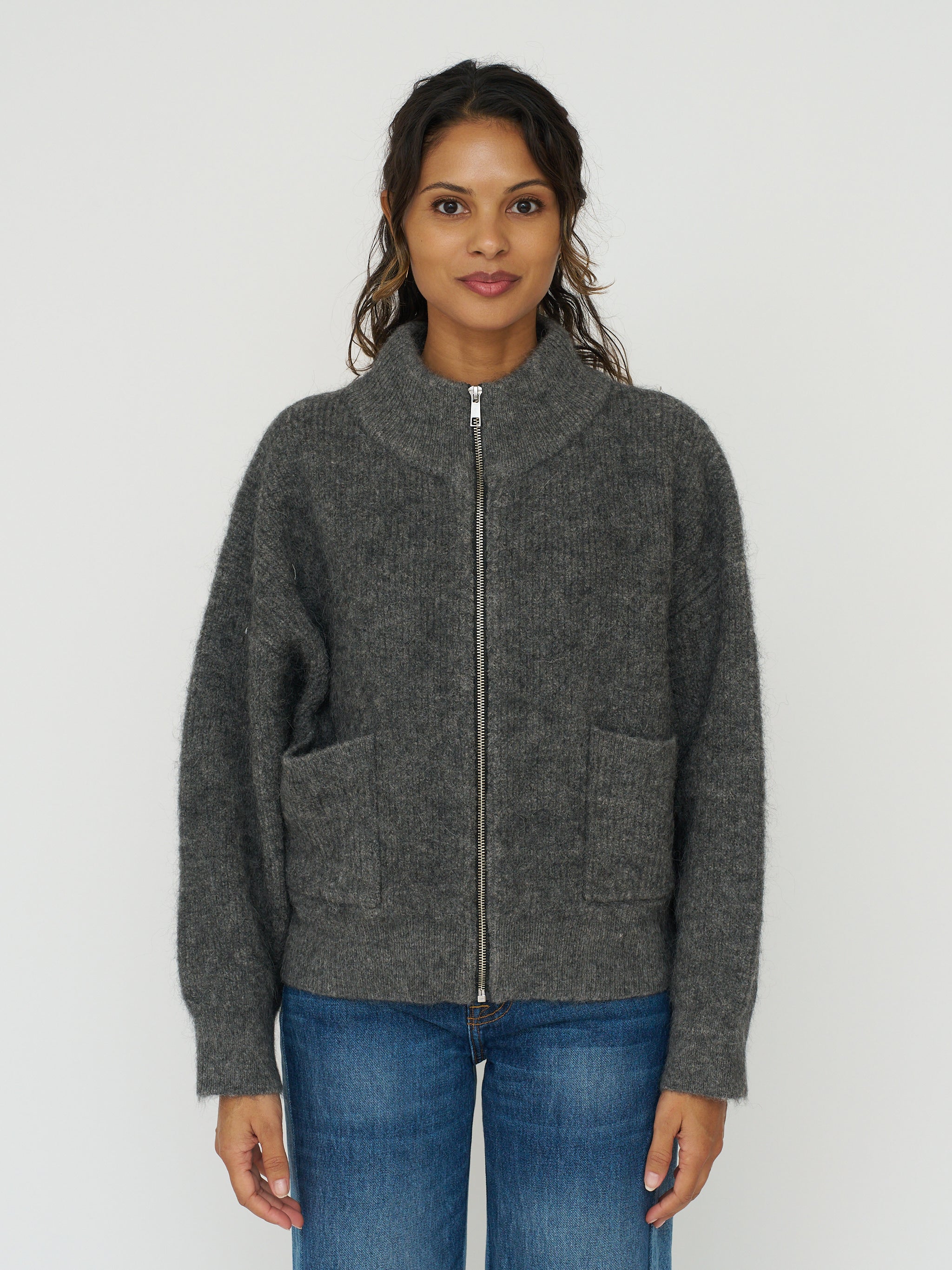 Le Bon Shoppe Alpaca Zip Front Jacket