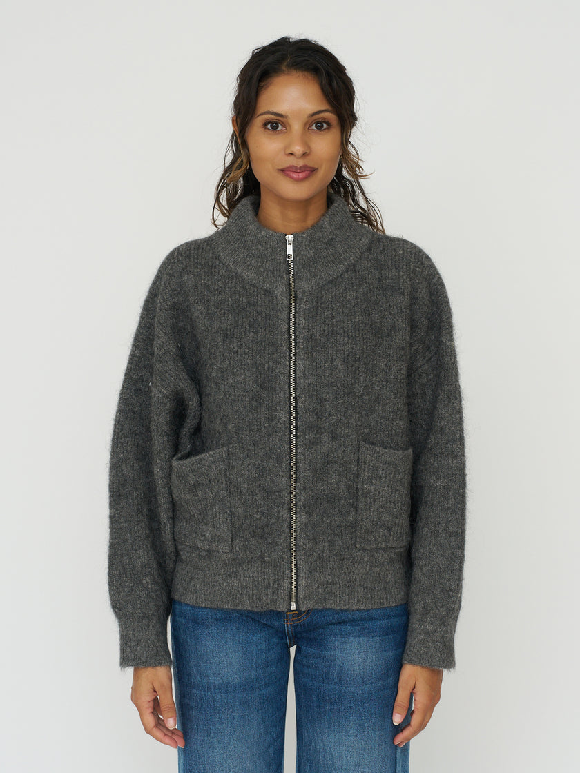 Le Bon Shoppe Alpaca Zip Front Jacket