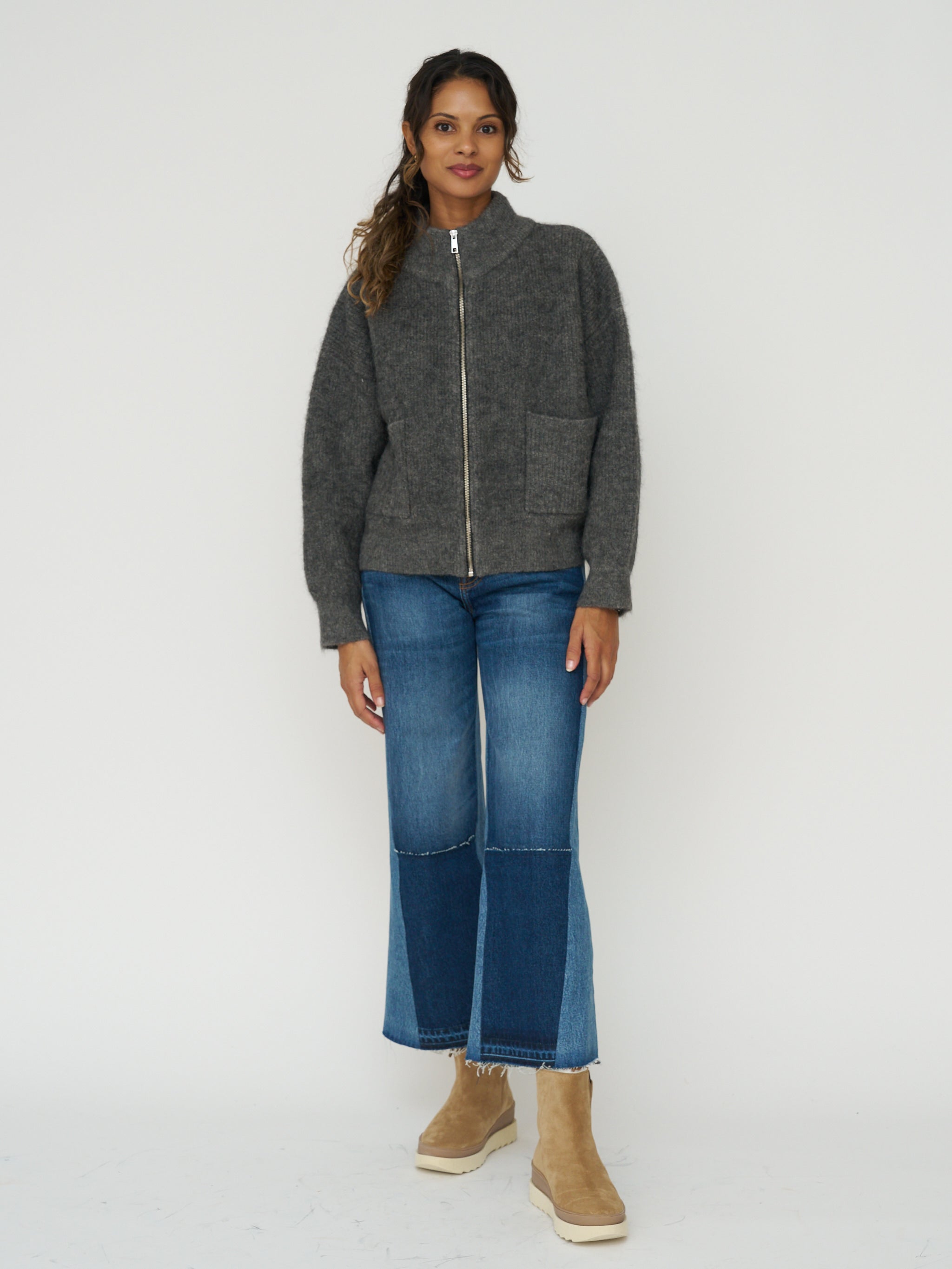 Le Bon Shoppe Alpaca Zip Front Jacket