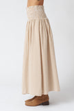 Emerson Fry Smocked Maxi Skirt in Cafe Check