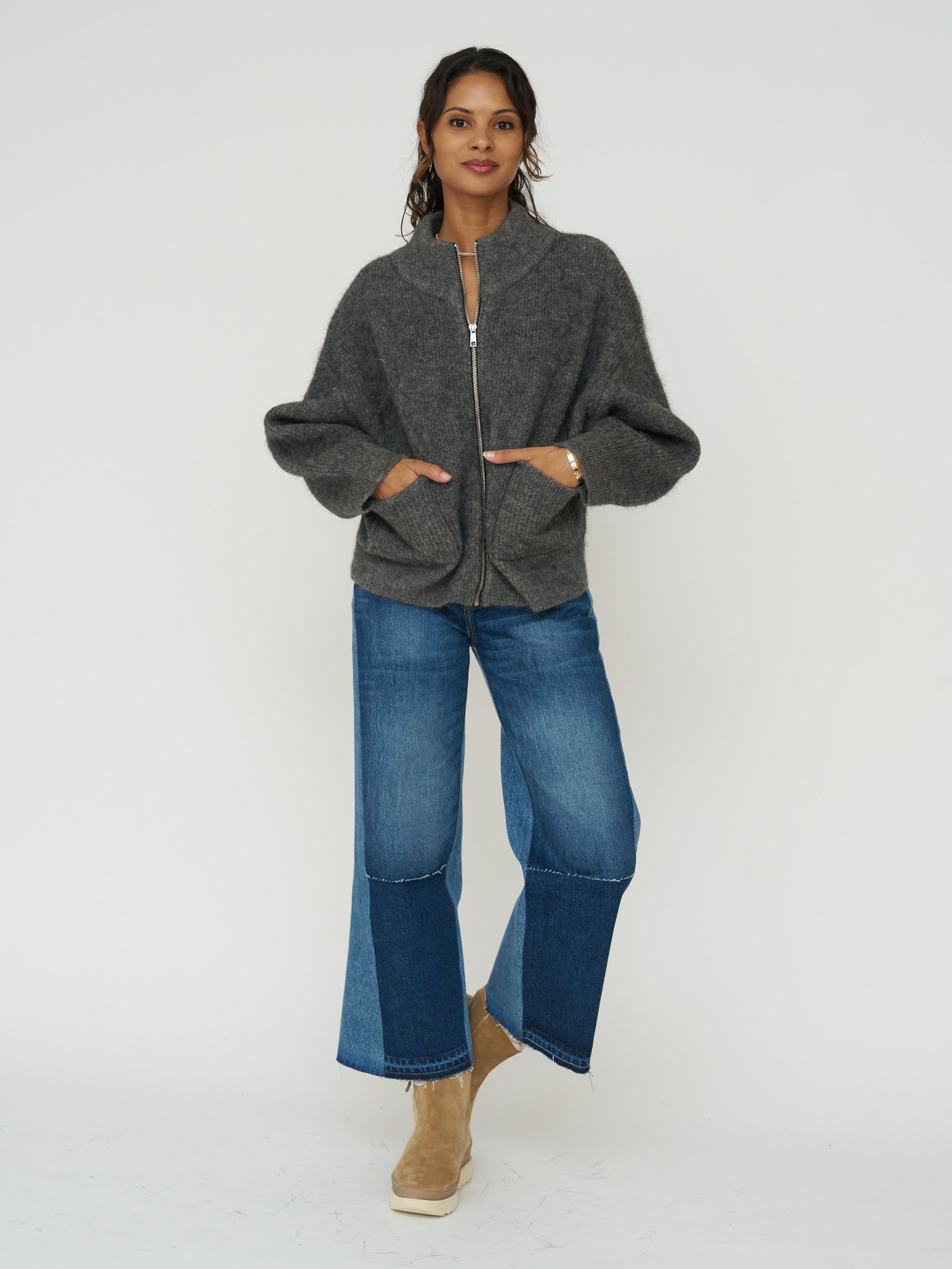 Le Bon Shoppe Alpaca Zip Front Jacket