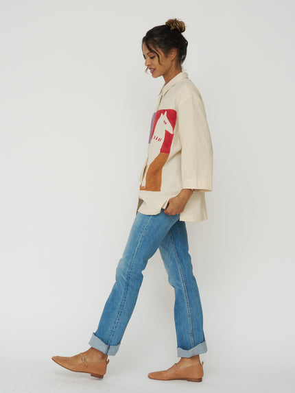 All The Horses Button Down