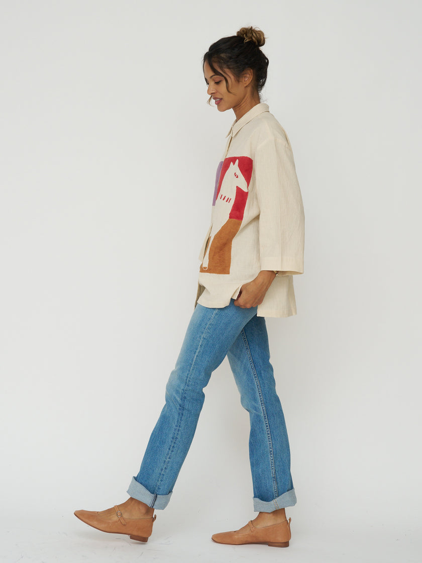 All The Horses Button Down