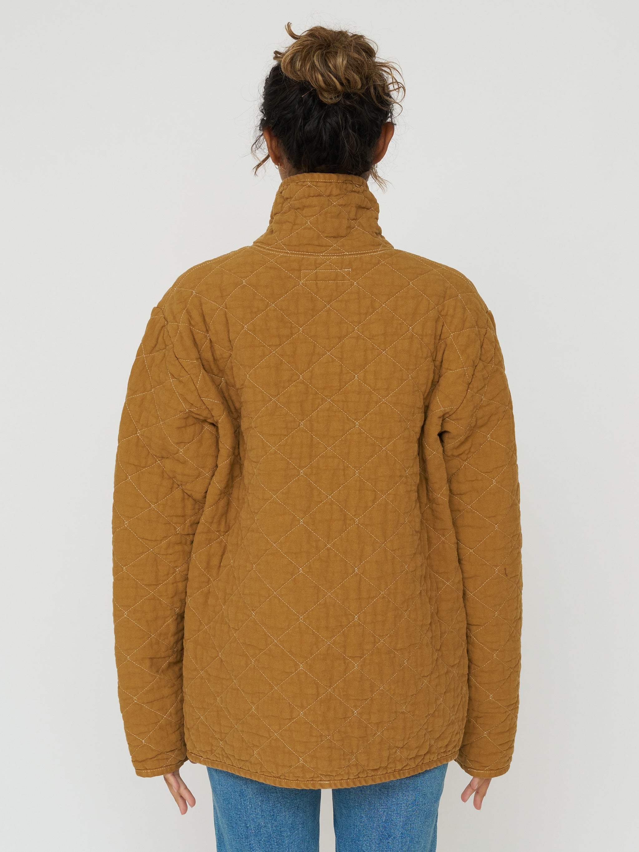 Quilted Snap Jacket - Honey