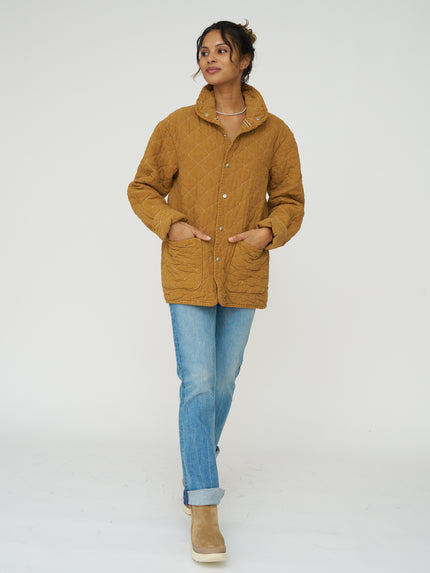 Quilted Snap Jacket - Honey