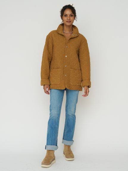 Quilted Snap Jacket - Honey