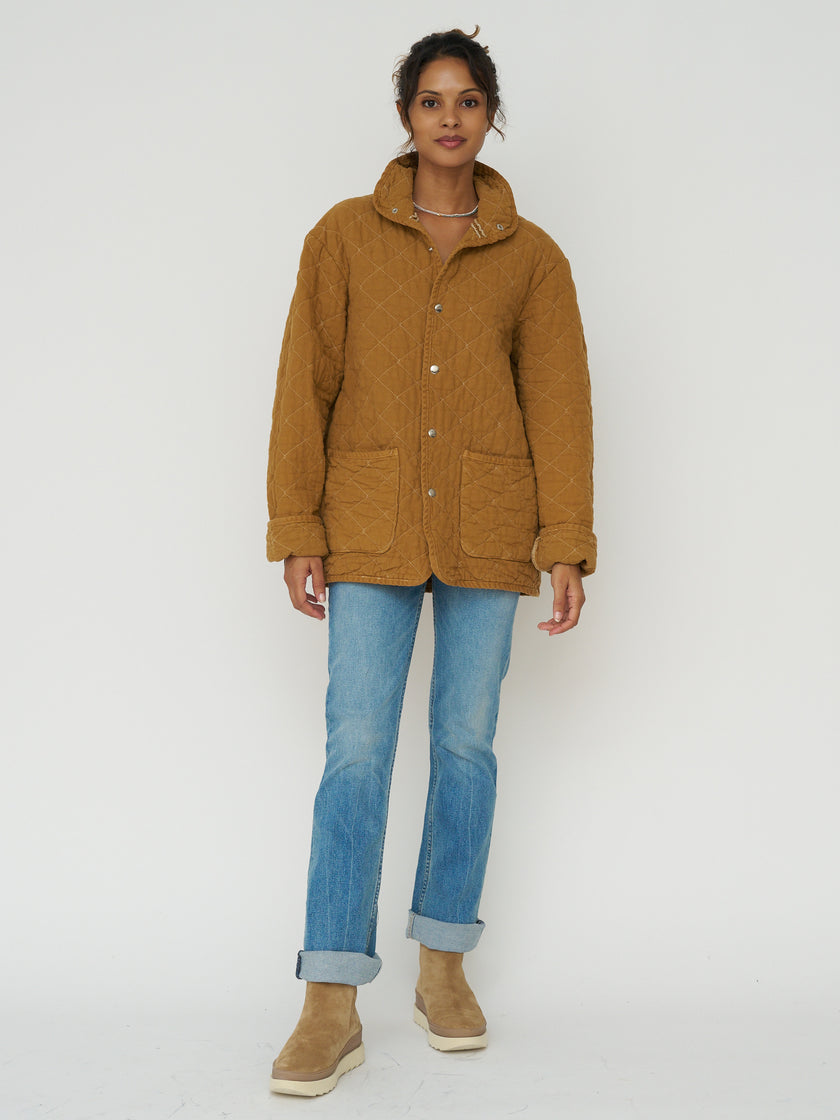 Quilted Snap Jacket - Honey
