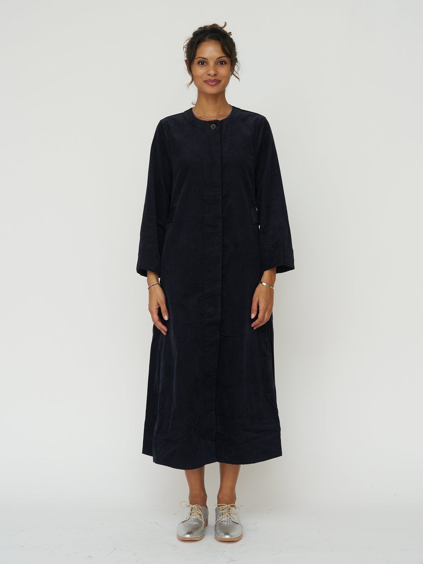 Adjustable Needlecord A Line Dress