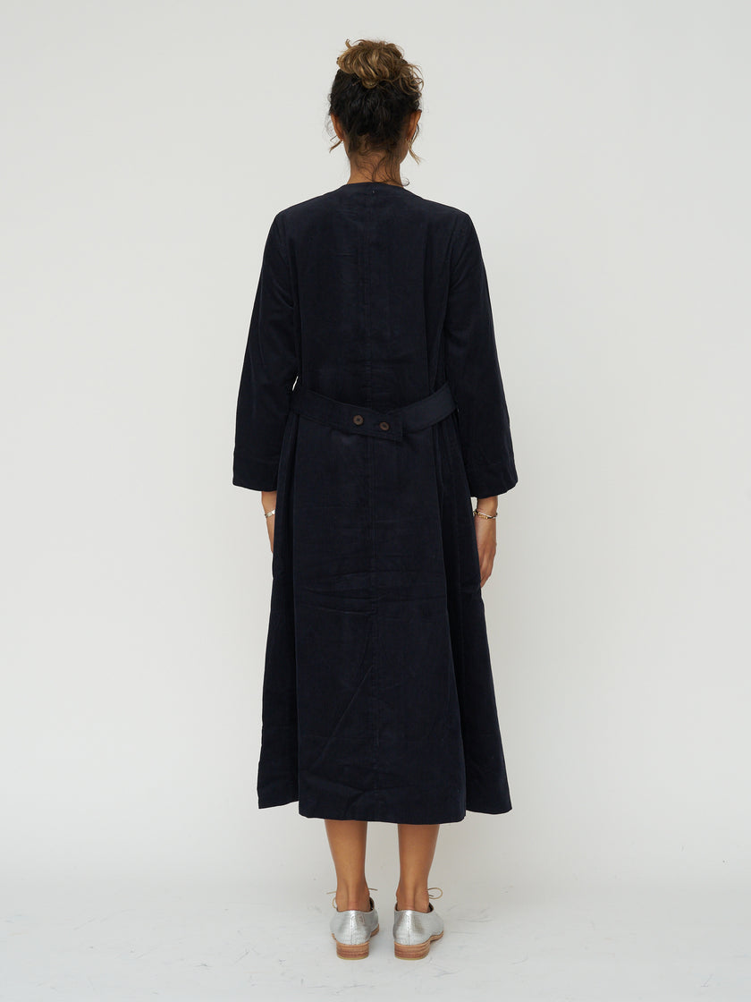 Adjustable Needlecord A Line Dress