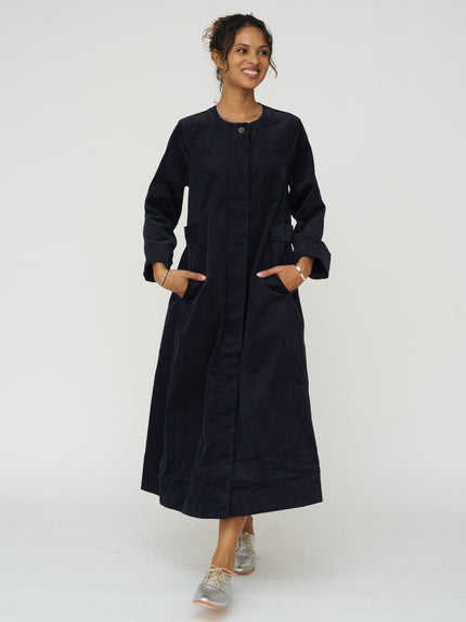 Adjustable Needlecord A Line Dress