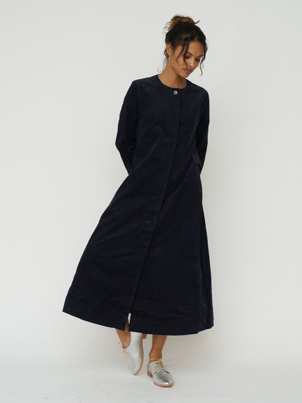 Adjustable Needlecord A Line Dress