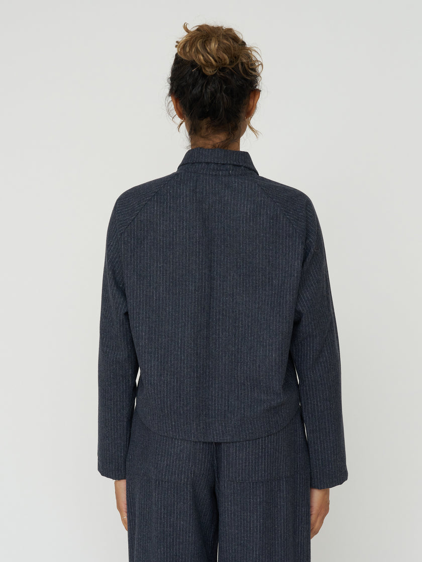 Cycle Jacket in Smoke Pinstripe