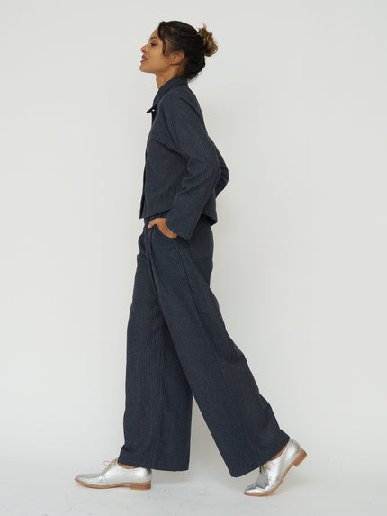 Memory Pants Smoke Pinstripe