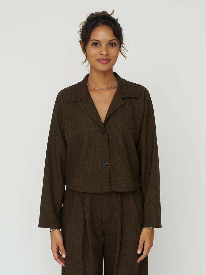 Cycle Jacket in Bronze Herringbone