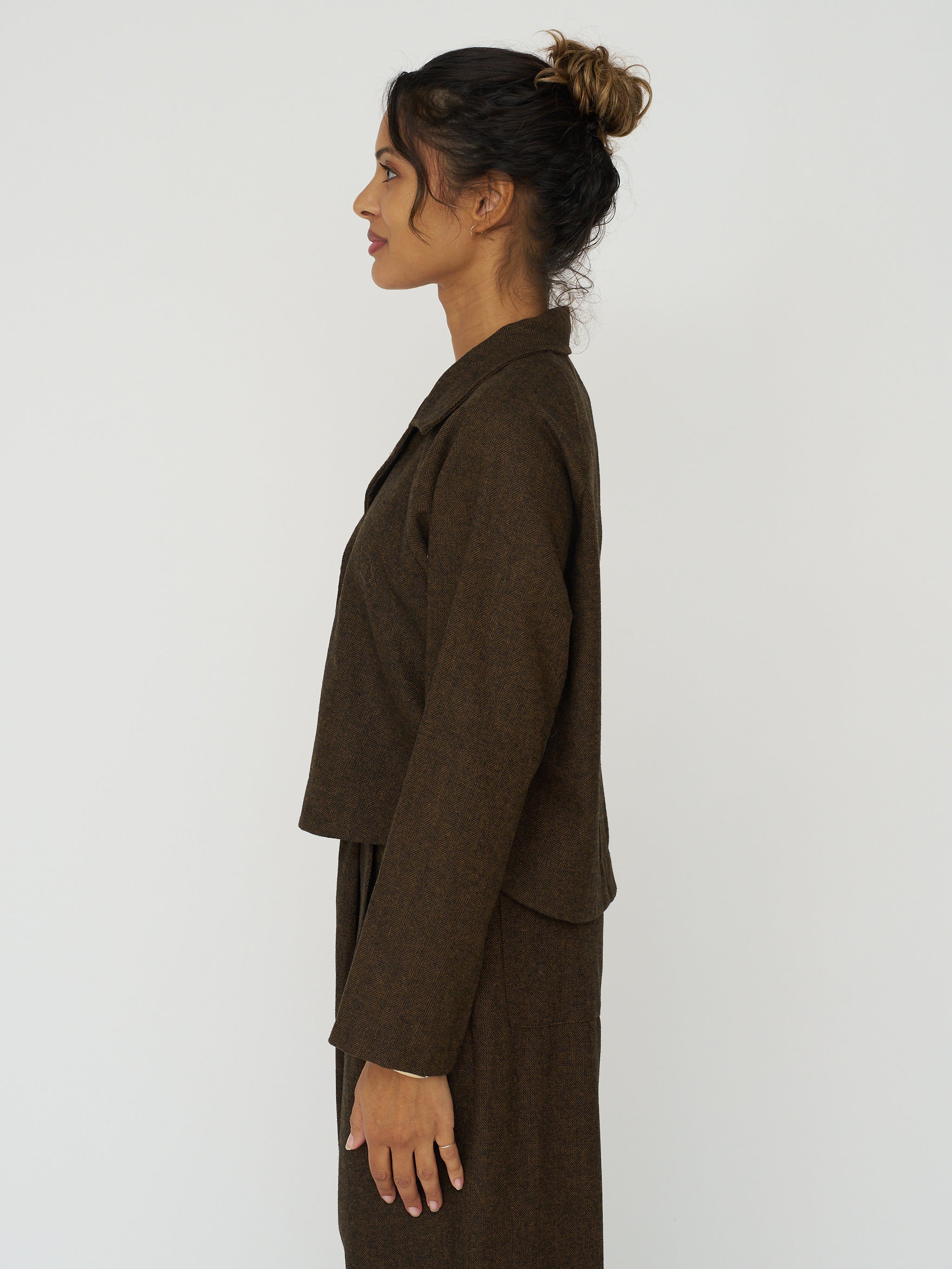 Cycle Jacket in Bronze Herringbone