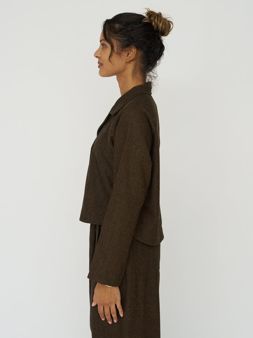 Cycle Jacket in Bronze Herringbone