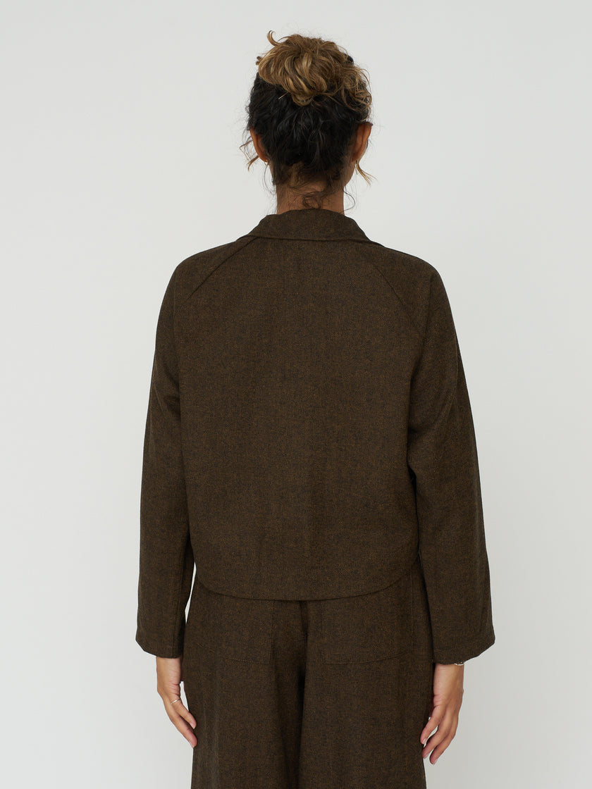 Cycle Jacket in Bronze Herringbone