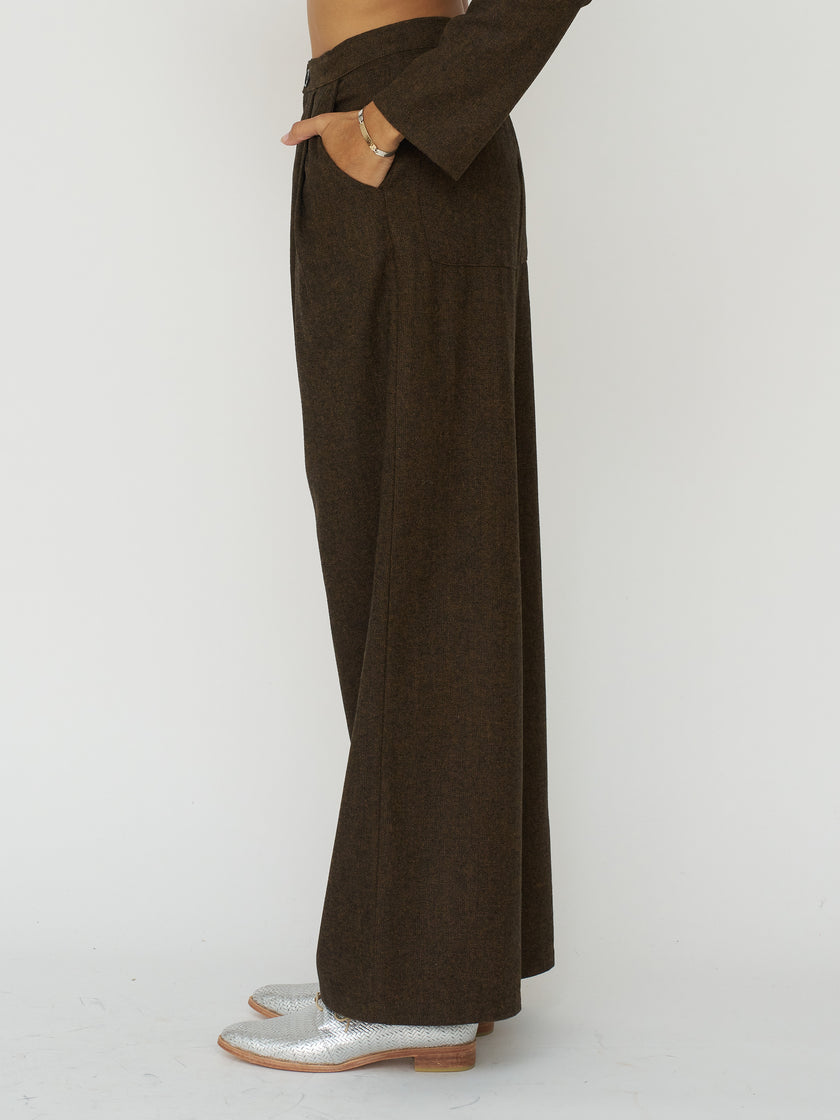 Memory Pants Bronze Herringbone