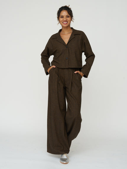 Memory Pants Bronze Herringbone