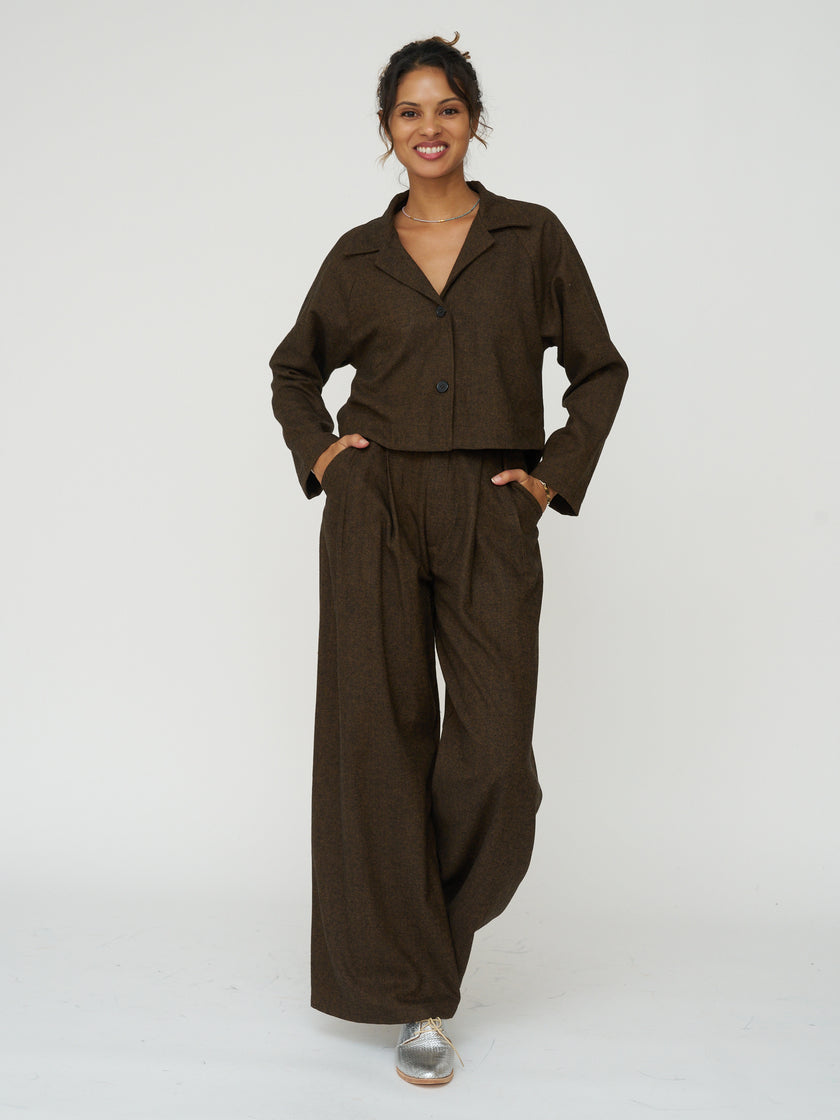 Memory Pants Bronze Herringbone