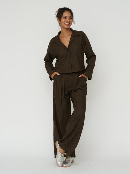 Cycle Jacket in Bronze Herringbone