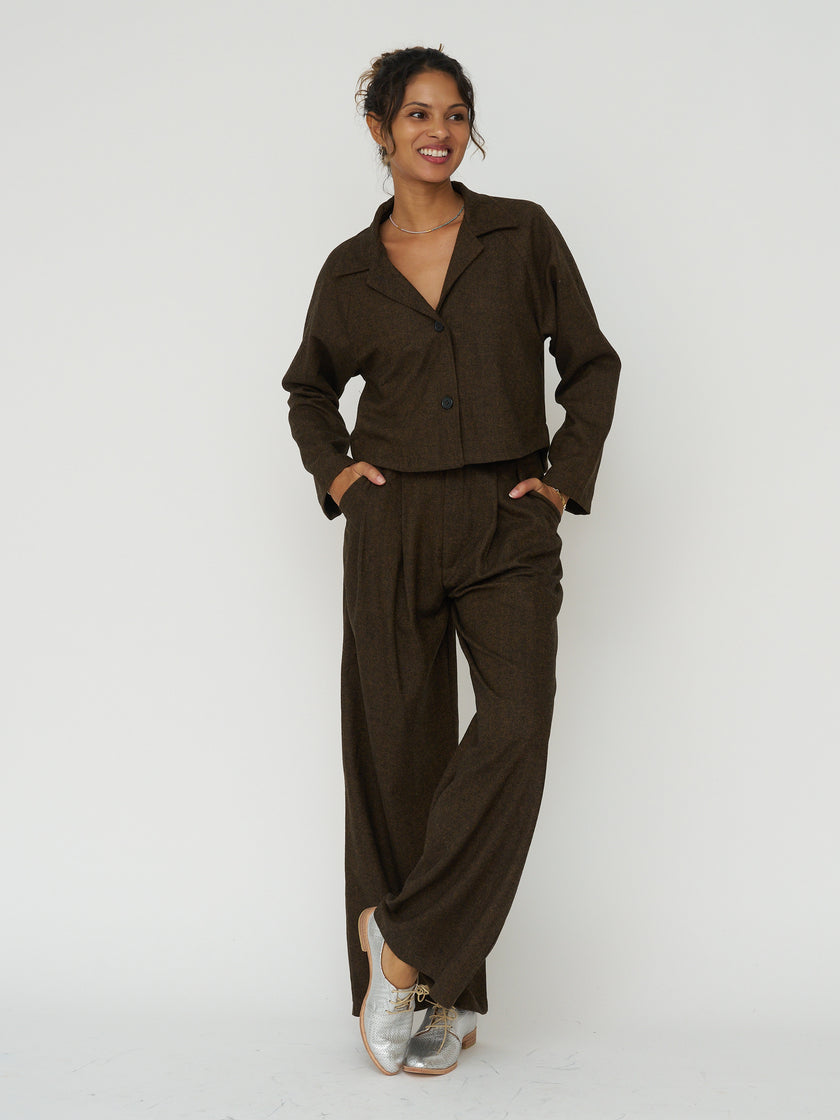 Cycle Jacket in Bronze Herringbone