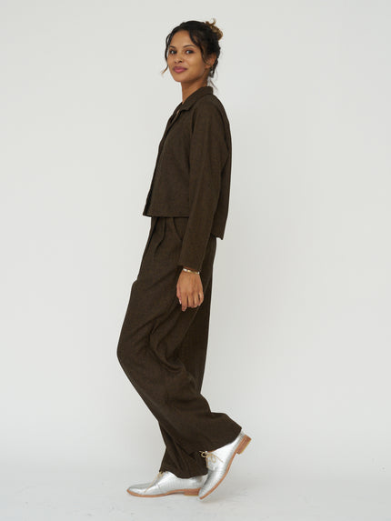 Memory Pants Bronze Herringbone