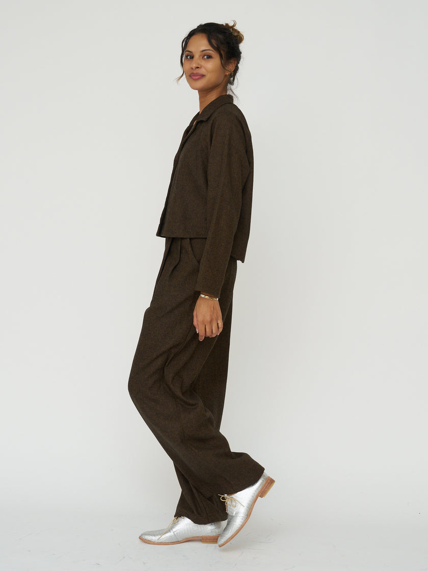 Memory Pants Bronze Herringbone