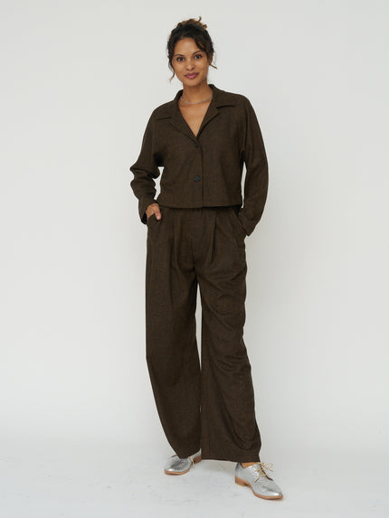 Cycle Jacket in Bronze Herringbone