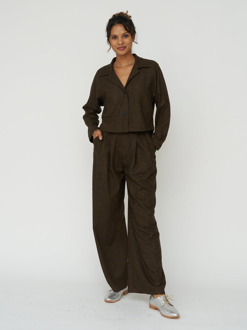 Cycle Jacket in Bronze Herringbone