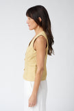 Thinking Mu Alisa Vest in Yellow Stripes