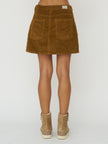 Organic Cotton Mini Skirt in Light Oak Corduroy