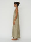 Lucid Flow Maxi Dress in Khaki Green