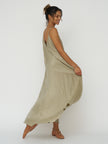 Lucid Flow Maxi Dress in Khaki Green