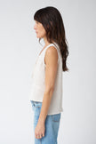 Jennifer Glasgow Devon Top in Ivory Stripes