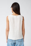 Jennifer Glasgow Devon Top in Ivory Stripes