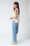Jennifer Glasgow Devon Top in Ivory Stripes