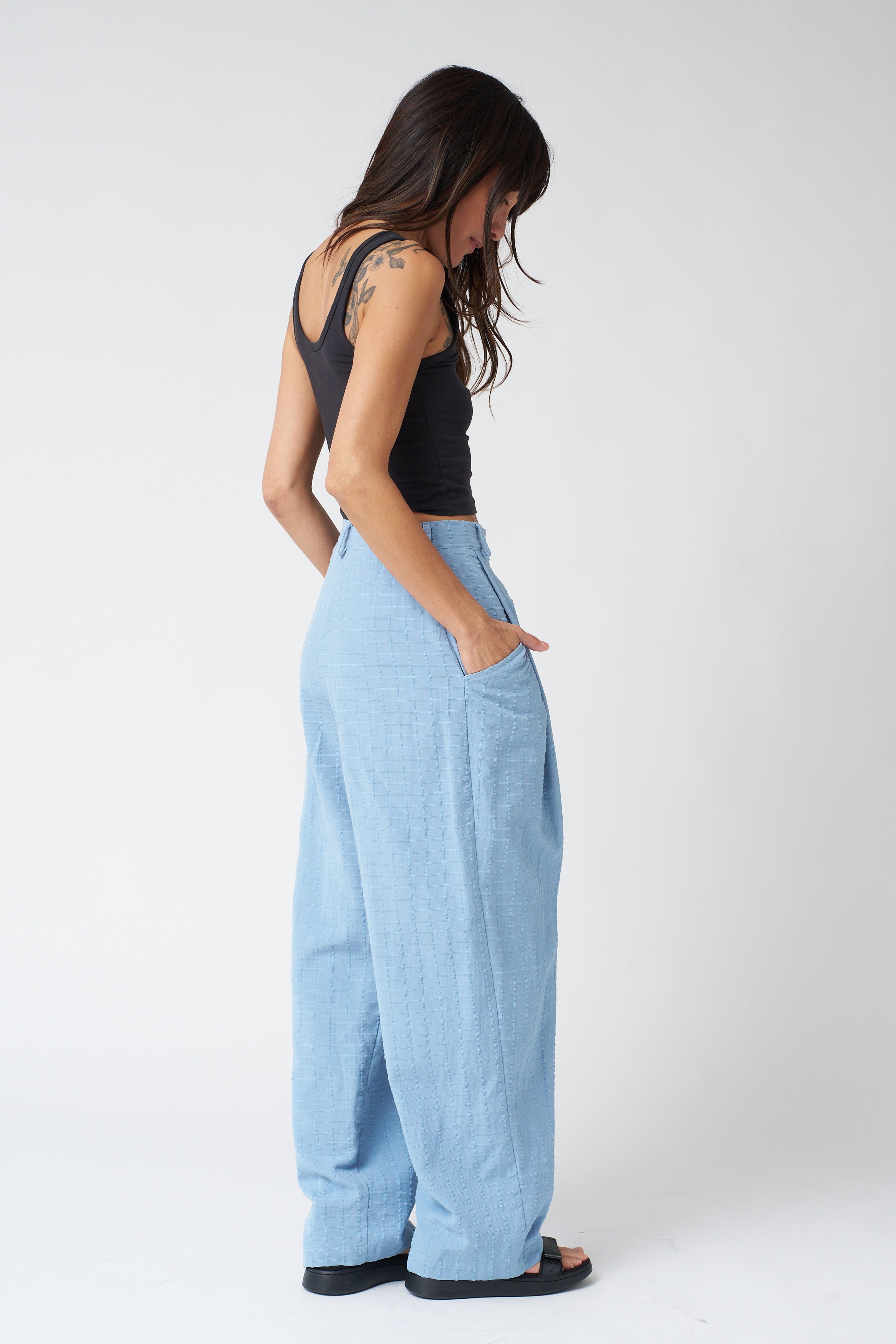 Jennifer Glasgow Cordelia Trouser in Sky Blue
