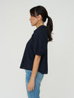 Autumn Cotton Poplin Button Down - Navy
