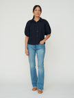 Autumn Cotton Poplin Button Down - Navy