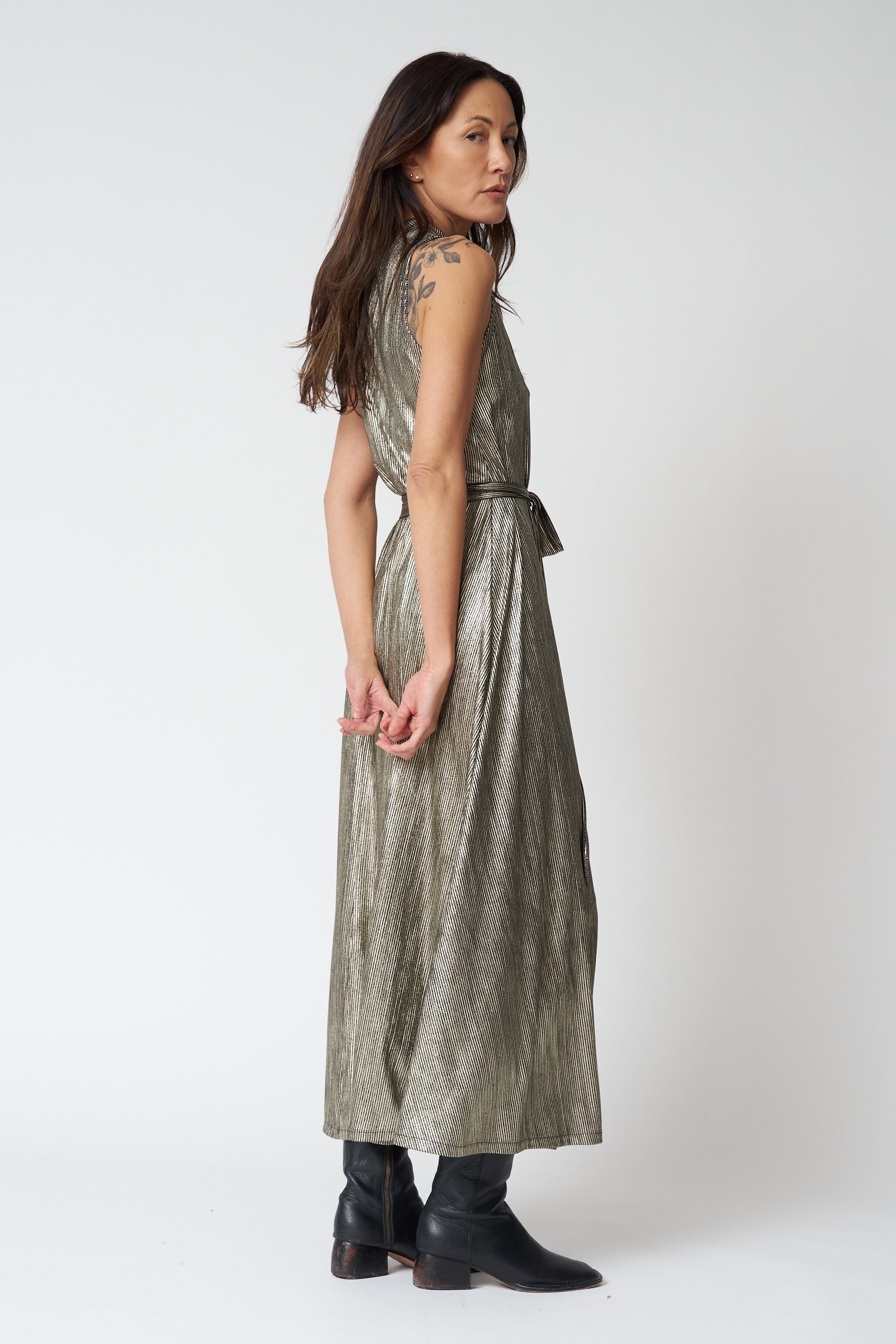 Swing Dress in Gold