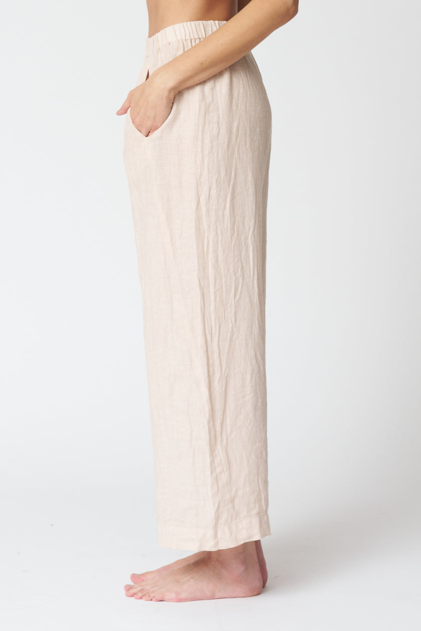 Lola Linen Pant in Sandcastle