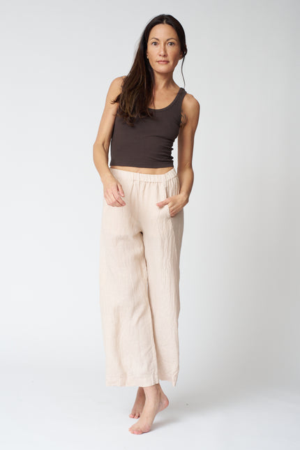 Lola Linen Pant in Sandcastle