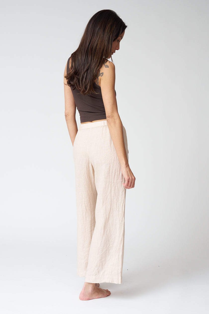 Lola Linen Pant in Sandcastle