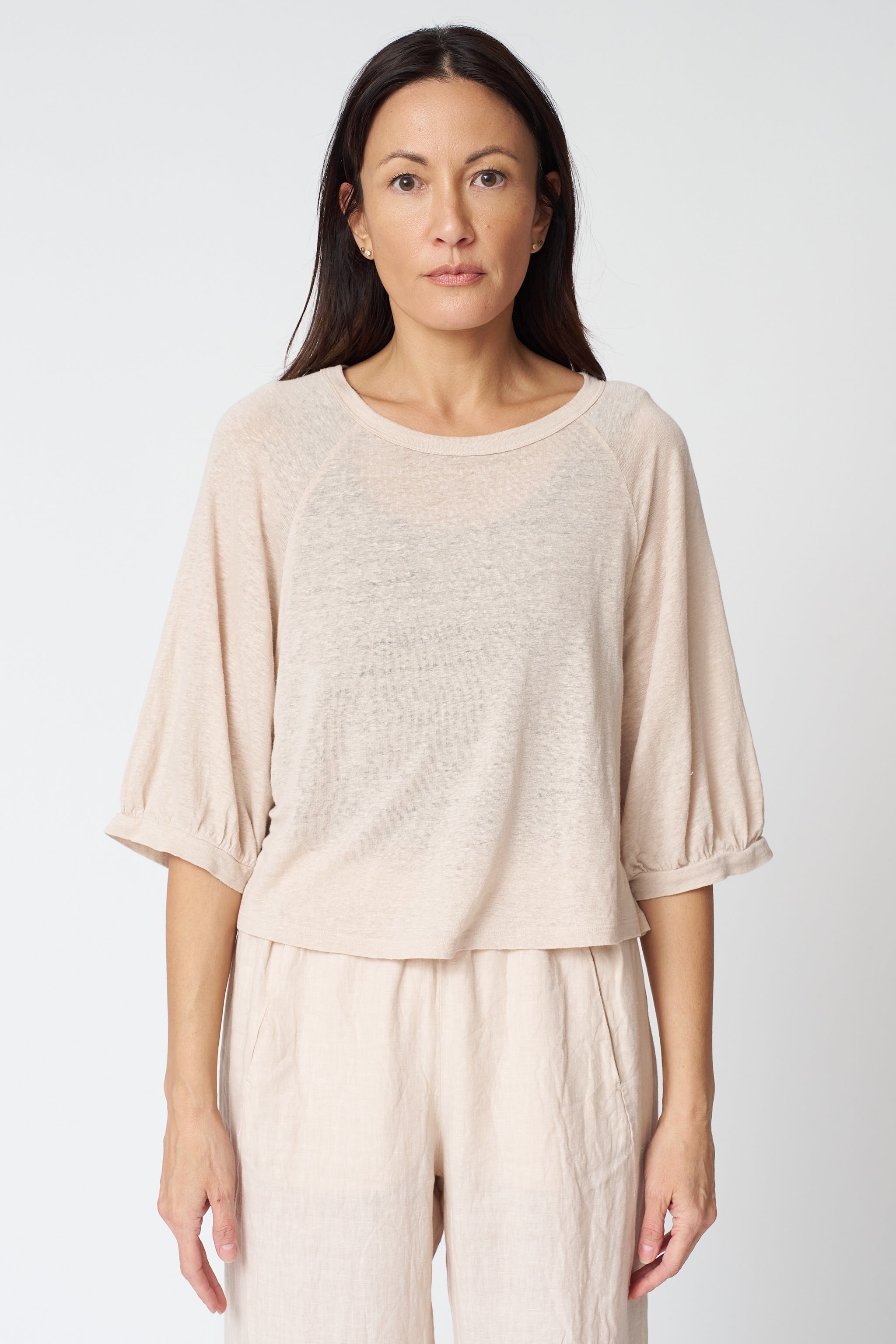 Shelly Balloon Sleeve Tee in Sandcastle