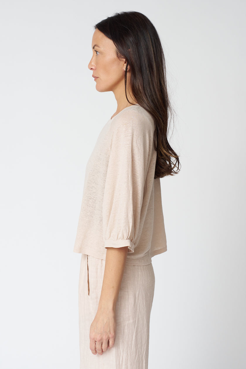 Shelly Balloon Sleeve Tee in Sandcastle