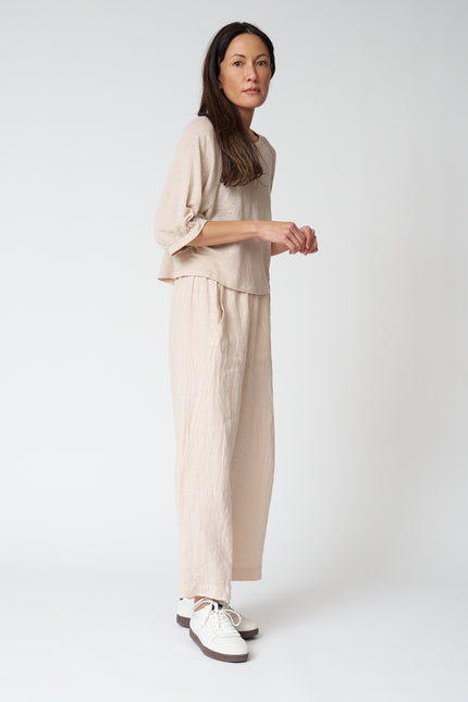 Shelly Balloon Sleeve Tee in Sandcastle