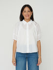 Autumn Cotton Poplin Button Down - White Cotton